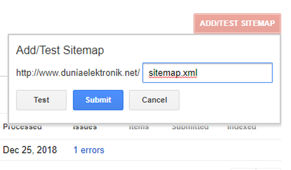 Cara Submit Sitemap