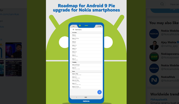Jadwal update Android Pie smartphone Nokia
