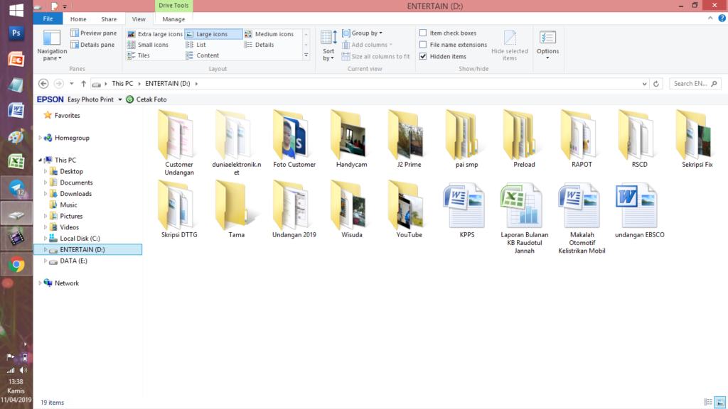 Cara menampilkan folder tersembunyi
