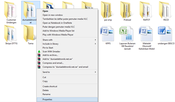 Cara menyembunyikan file dan folder komputer