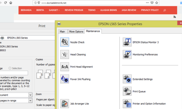 Cara cleaning printer Epson