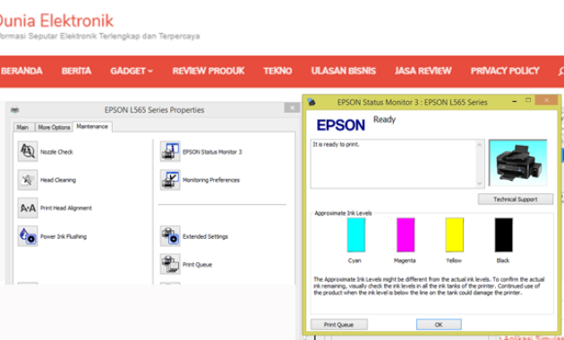Cara Reset Level Tinta Epson L565