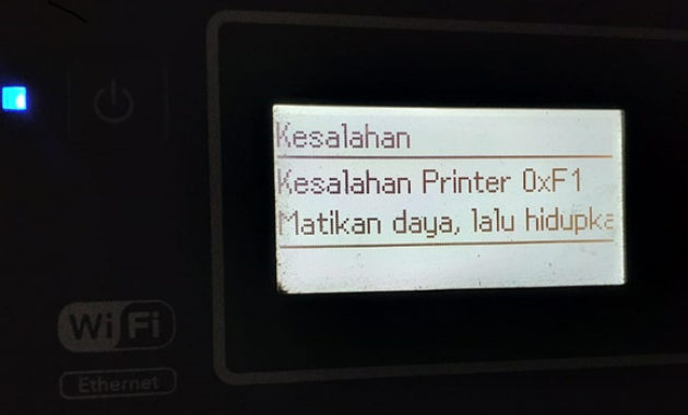 Solusi Epson L565 Error 0xF1